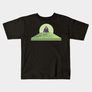 OVERLOOKING THE HEDGE MAZE Kids T-Shirt